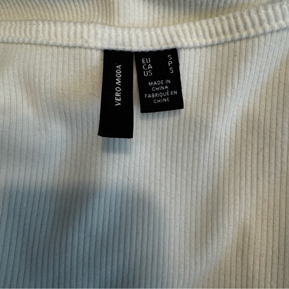 Vero Moda White VMTYRA Hook Ribbed Cardigan Long Sleeve Trim Detail Sz S - Picture 6 of 11